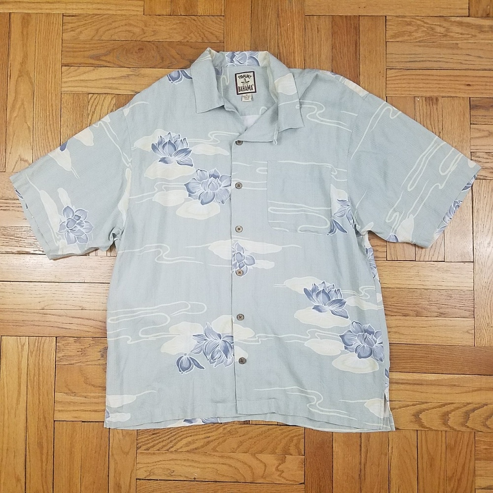 Vintage TOMMY BAHAMA Hawaiian Shirt 100% Silk Sz M